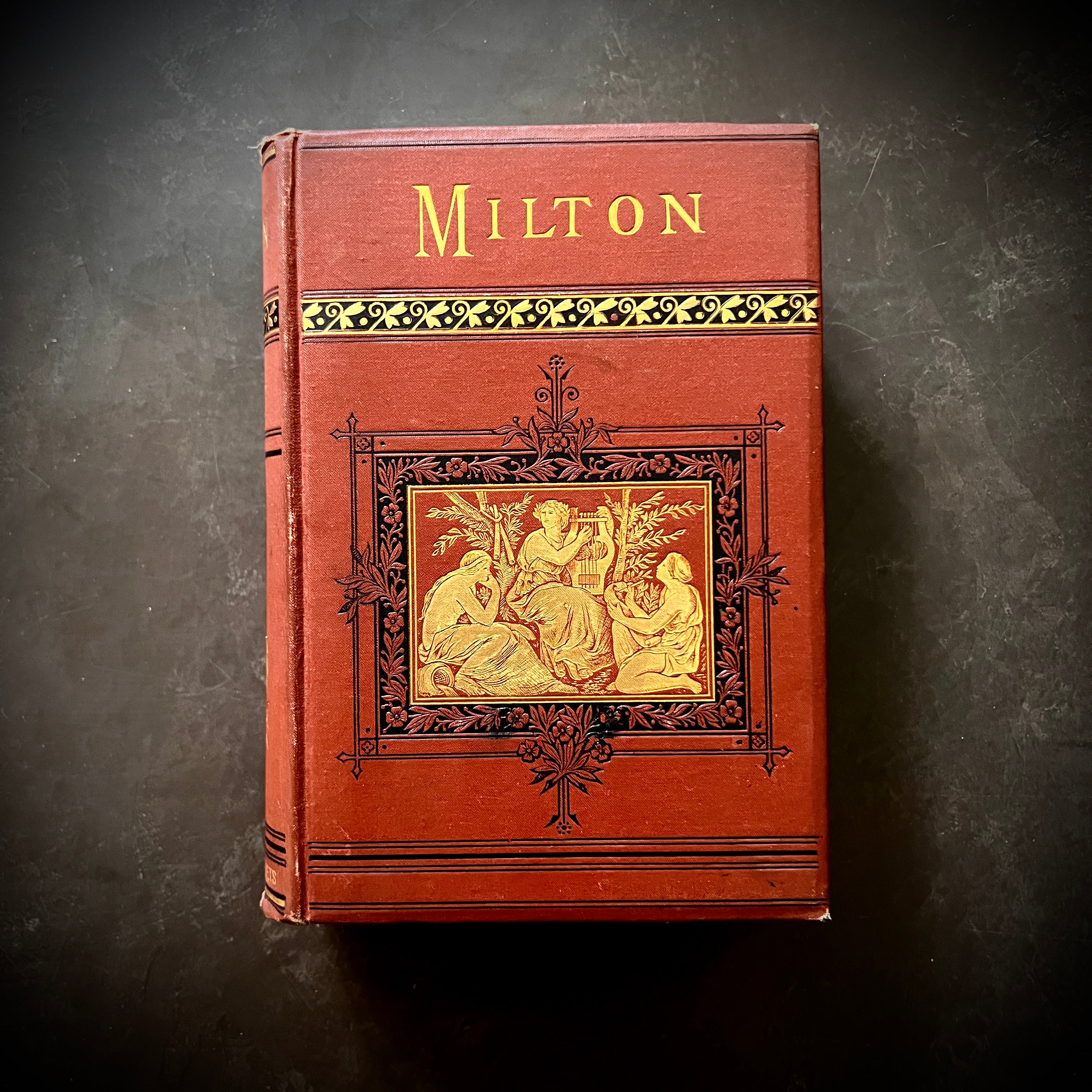 アンティーク雑貨 THE POETICAL WORKS OF JOHN MILTON c.1880 - The Poetical Works of John Milton – Honey Bee Mill