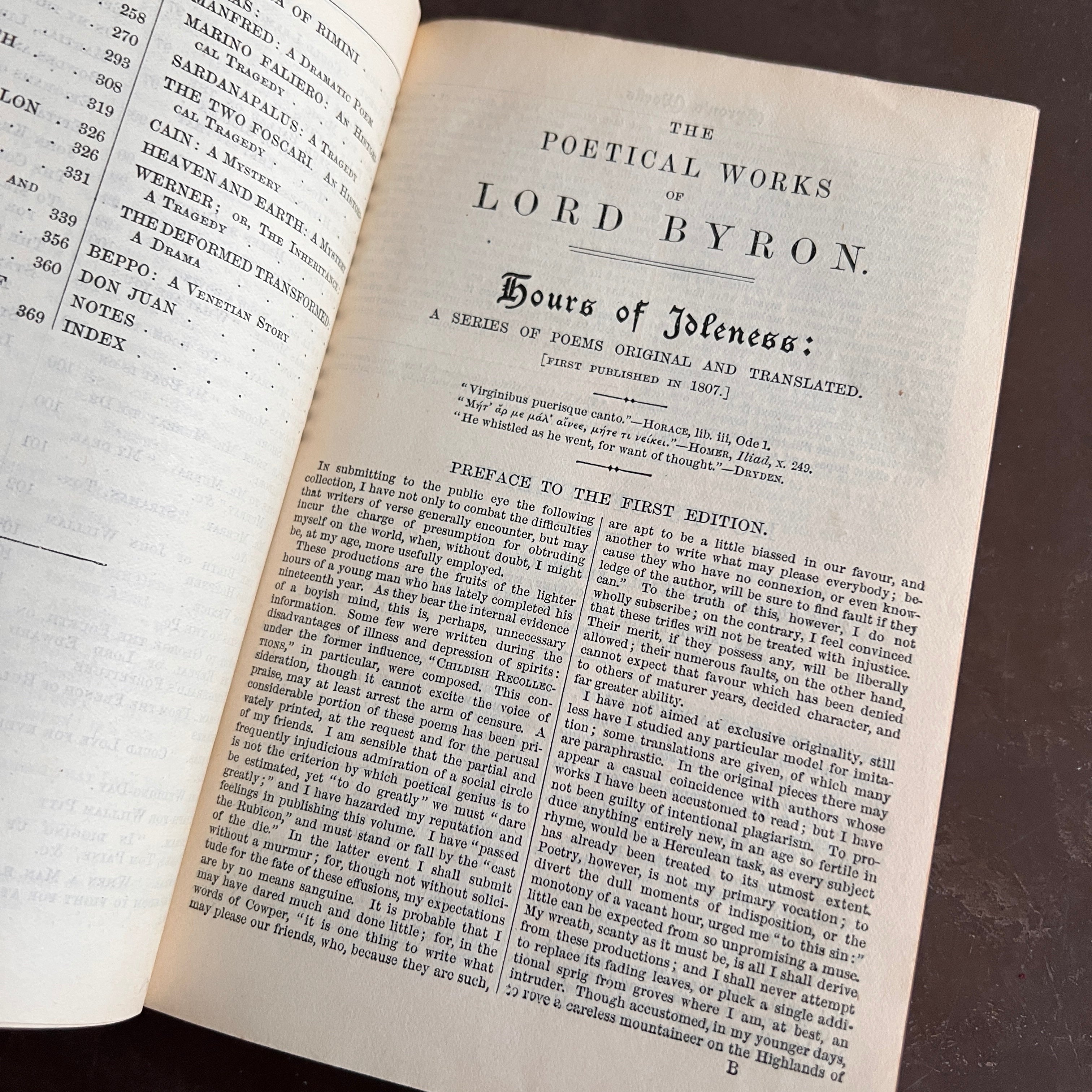 The Poetical Works of Lord Byron – Honey Bee Mill