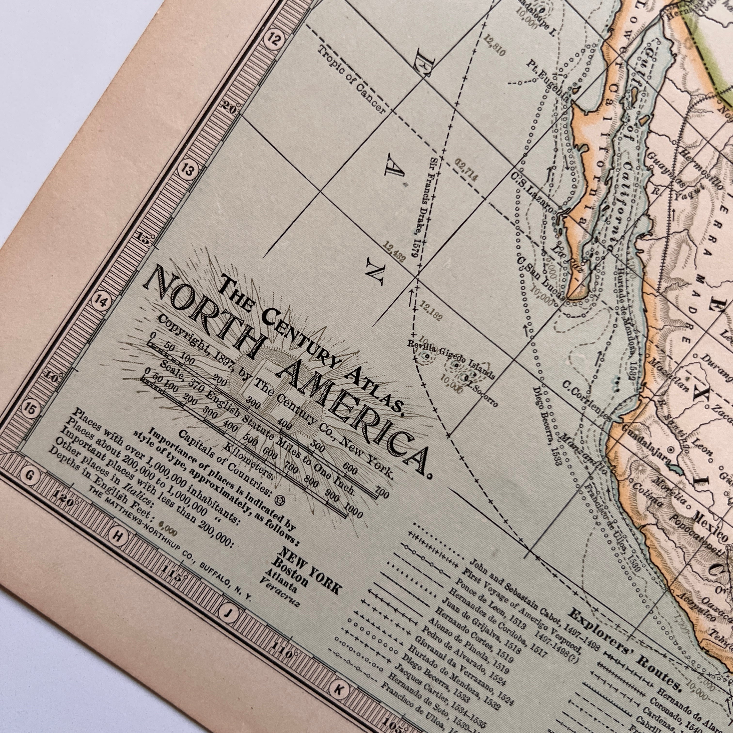 1897 - Map of North America – Honey Bee Mill