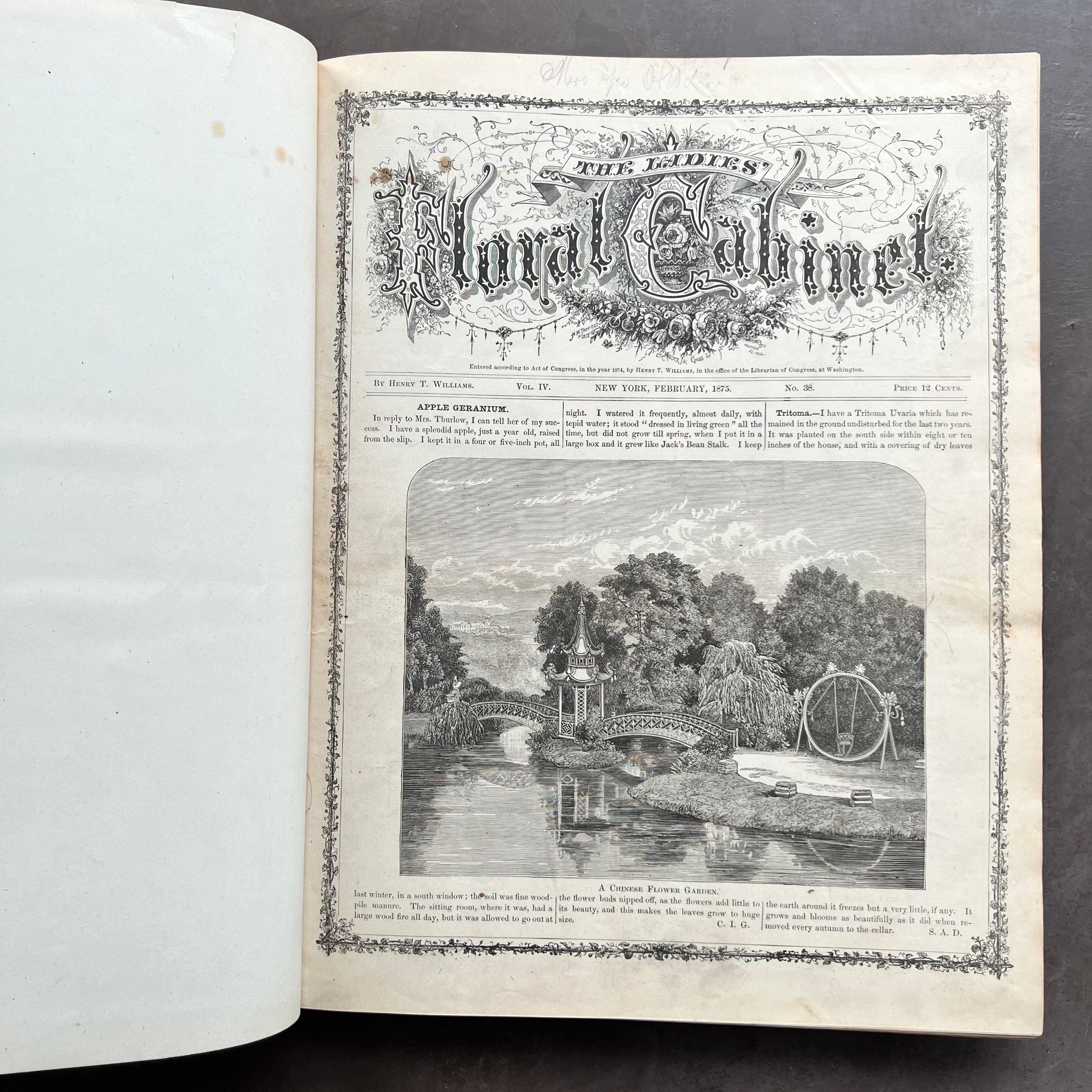 18721875 The Ladies’ Floral Honey Bee Mill