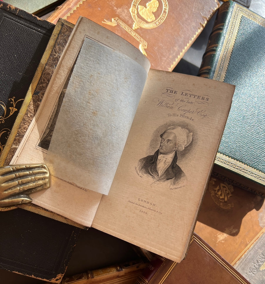 The Letters of the Late William Cowper, Esq. to His Friends | Regency Full Calf Gilt Binding | London, 1820 | Small Octavo