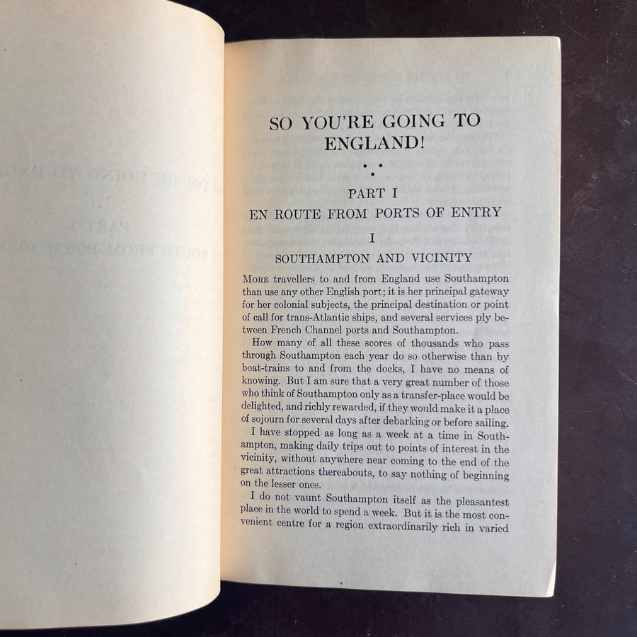 1926 - So You’re Going To England!