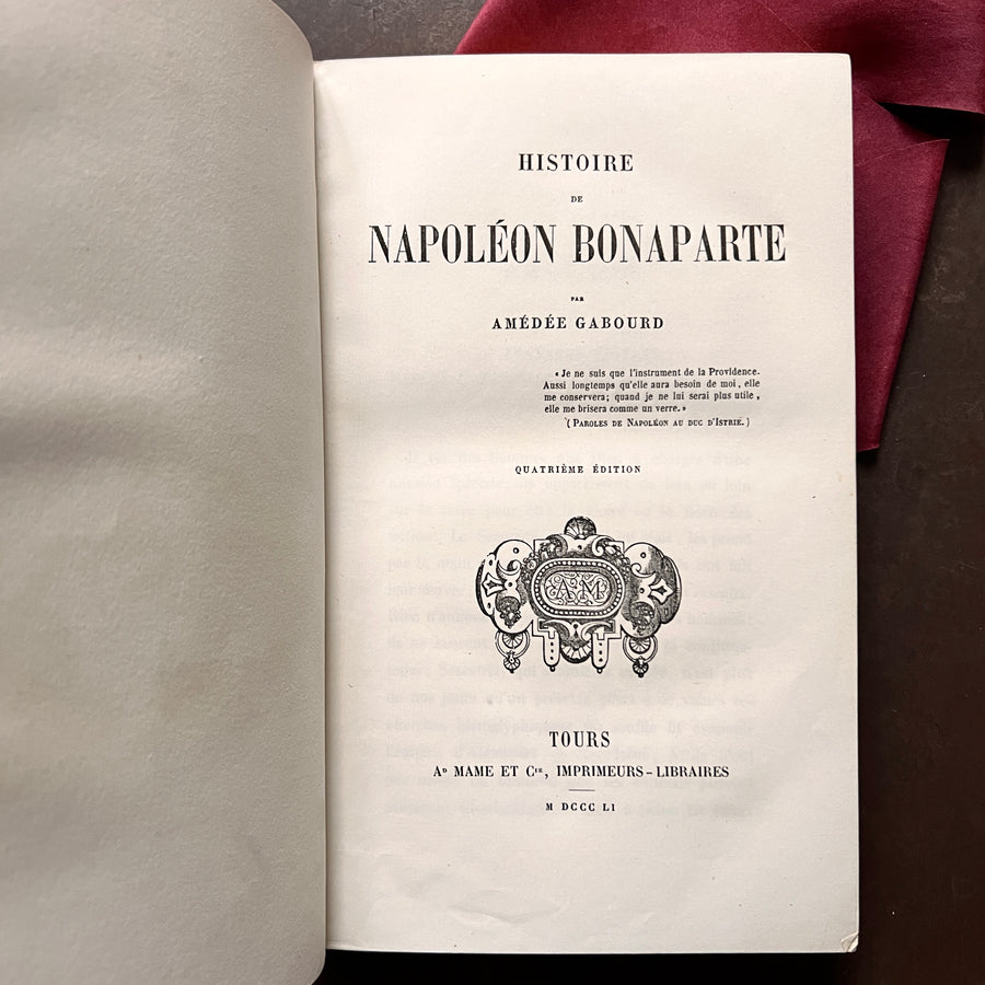 1851 - Histoire de Napoleon Bonaparte