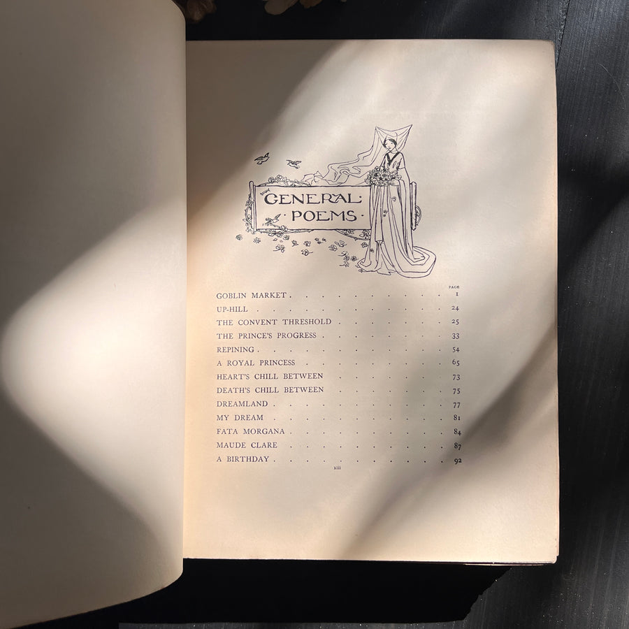 Poems by Christina Rossetti — Illustrated by Florence Harrison (1910), First American Edition)