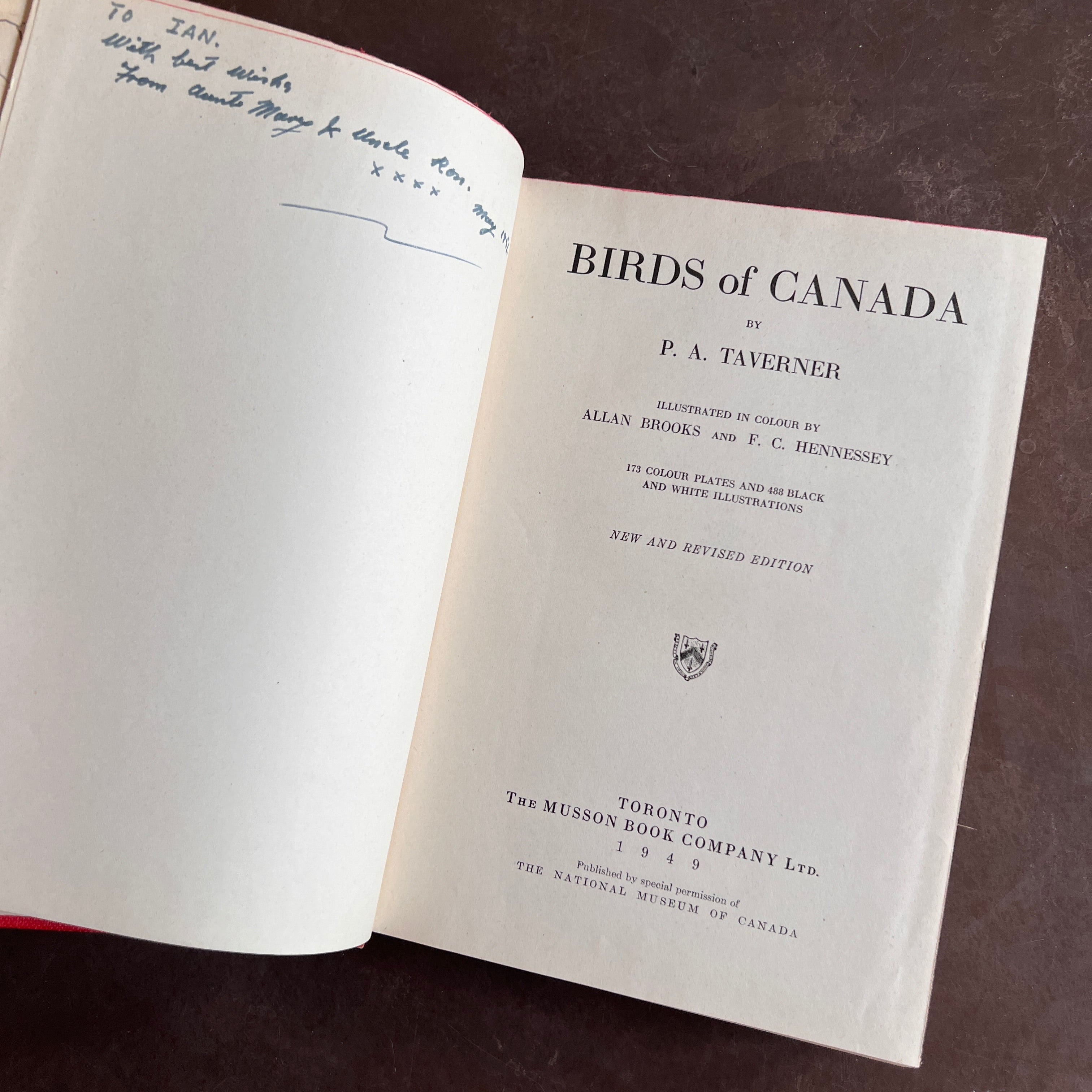 Birds of Canada by P.A. Taverner (1949 Revised Edition) – Honey