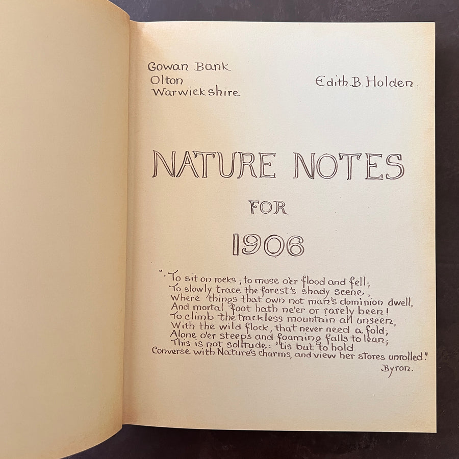 The Country Diary of An Edwardian Lady by Edith Holden, (1979) | Illustrated Nature Diary