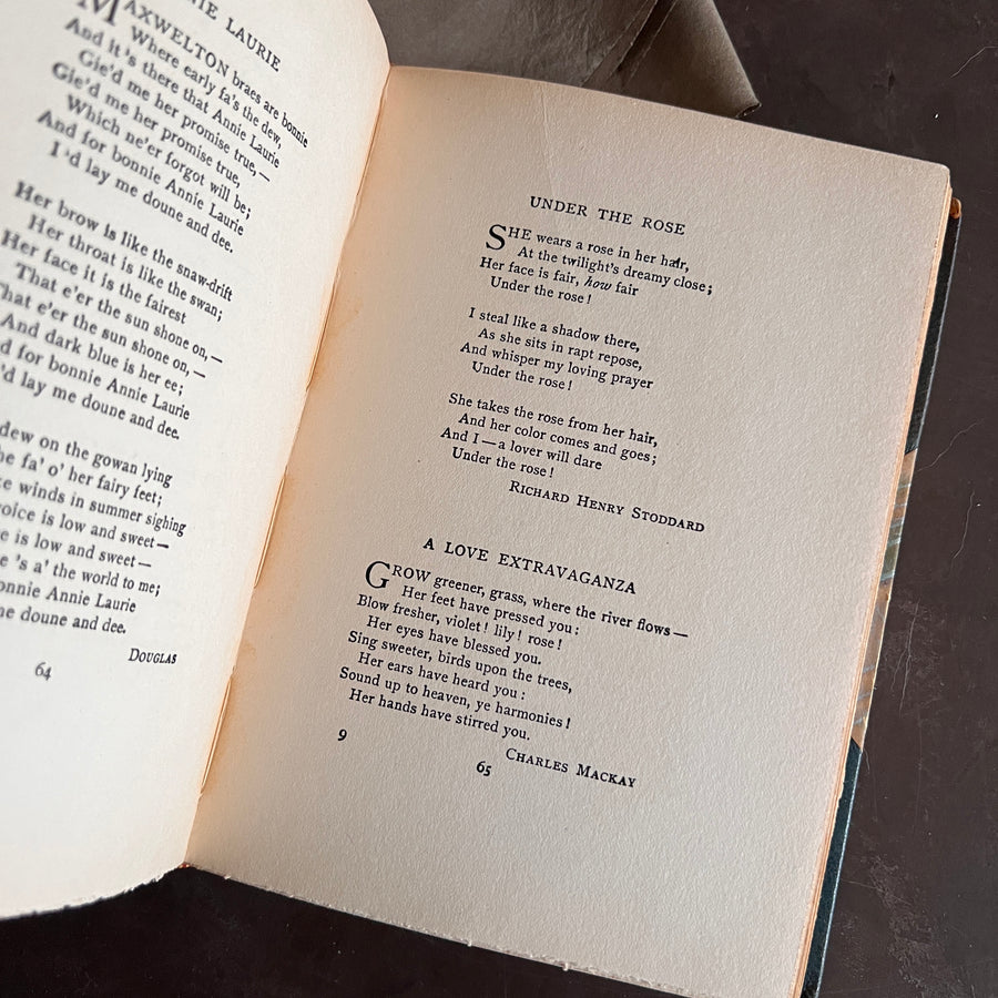 Because I Love You: Poems of Love (First Edition, 1894), Art Nouveau Half-Leather Binding with Verses by Celebrated Poets of Earlier Eras)