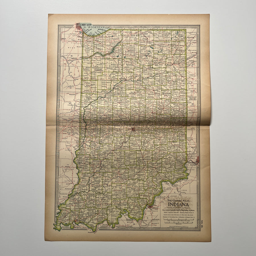 1902 - Map of Indiana