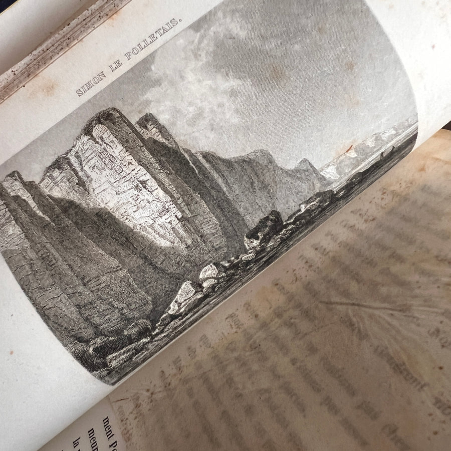 Simon le Polletais by H. de Chavannes de la Giraudière | Cartonnage Romantique with Gilt Wreath & Ship Motif –| 1856