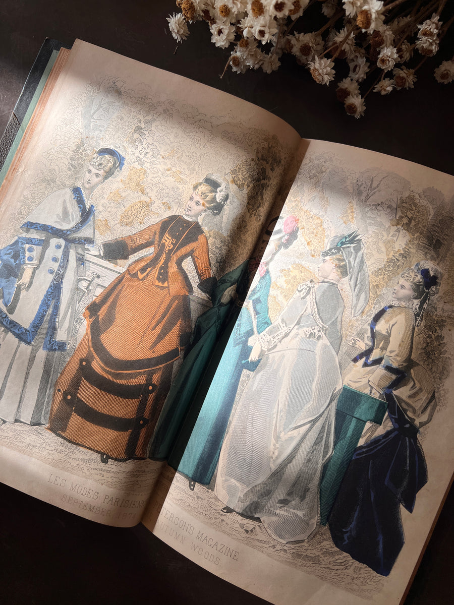 Peterson’s Magazine July–December 1874 | Victorian Women’s Fashion, Needlework & Music | Bound Volume