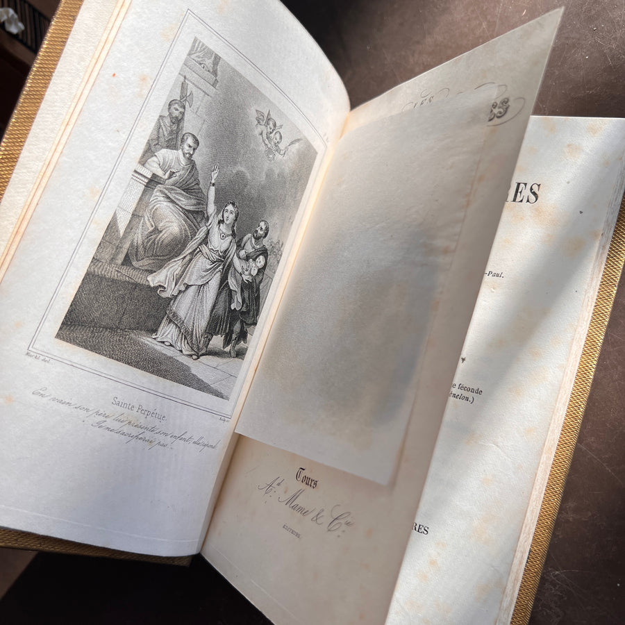 1847 Les Jeunes Martyrs de la Foi Chrétienne | 1847 |Cartonnage Romantique in Gilt and Blue, Matching Boards