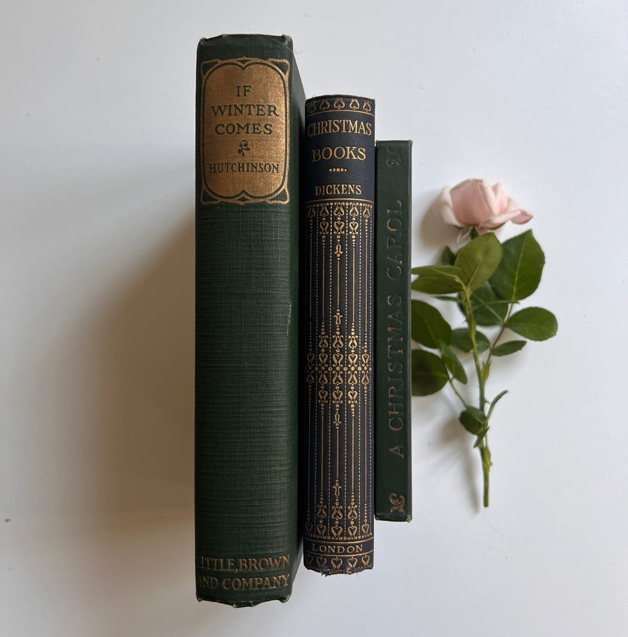 Antique Holiday Book Decor Bundle