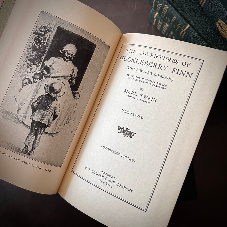 Mark Twain — Authorized Edition Set (Collier & Son, c.1917) — Illustrated, Six Volumes