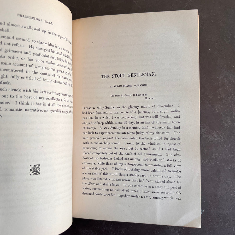 1869 - Washington Irving’s- Bracebridge Hall. Or The Humorists. A Medley, By Geoffrey Crayon, Gent