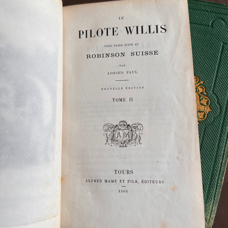Le Pilote Willis by Adrien Paul | 1865 Complete 2-Volume Set | Illustrated