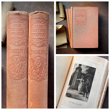 1893 Shirley by Charlotte Brontë — 2-Volume Illustrated Set | J.M. Dent & Co., Gilt Top Edges, Deckled Edges