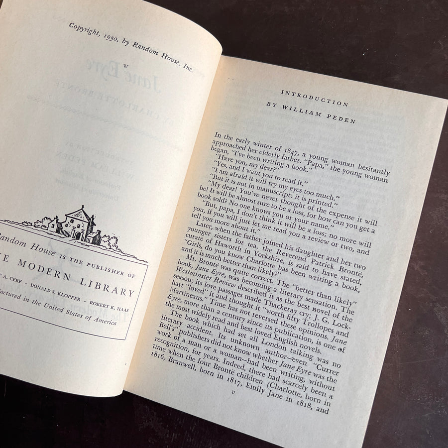 Jane Eyre by Charlotte Bronte (1950), The Modern Library