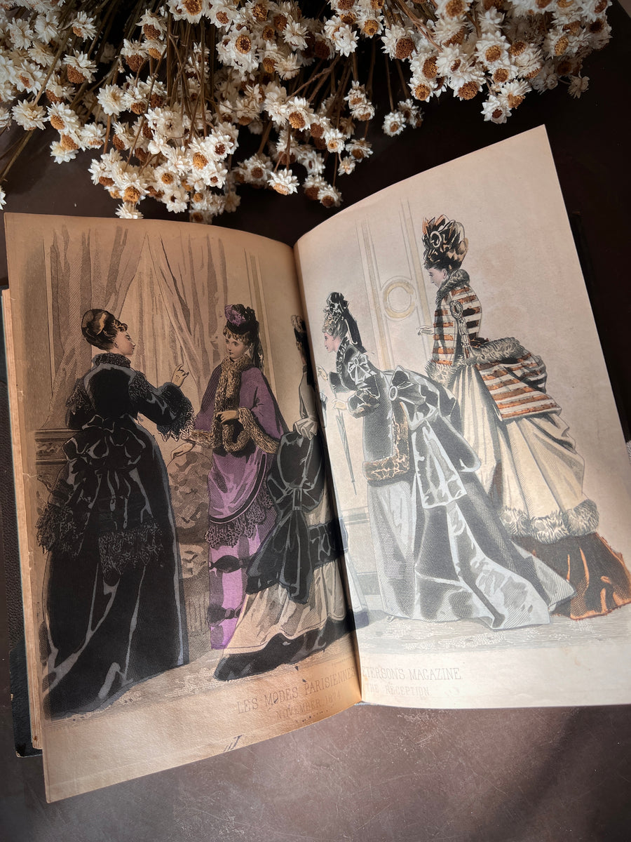 Peterson’s Magazine July–December 1874 | Victorian Women’s Fashion, Needlework & Music | Bound Volume