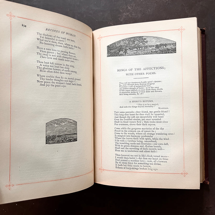 c.1880 - The Poetical Works of Mrs. Felicia Hemans