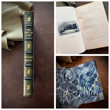 The Soul of a Cat and Other Stories — Margaret Benson (1901) | Fine Custom Binding with Marbled Endpapers