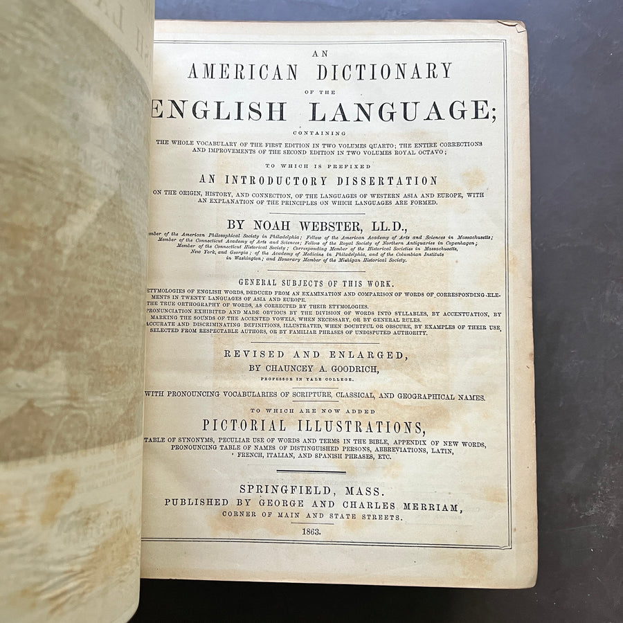 1863 - An American Dictionary of the English Language (Large Dictionary)