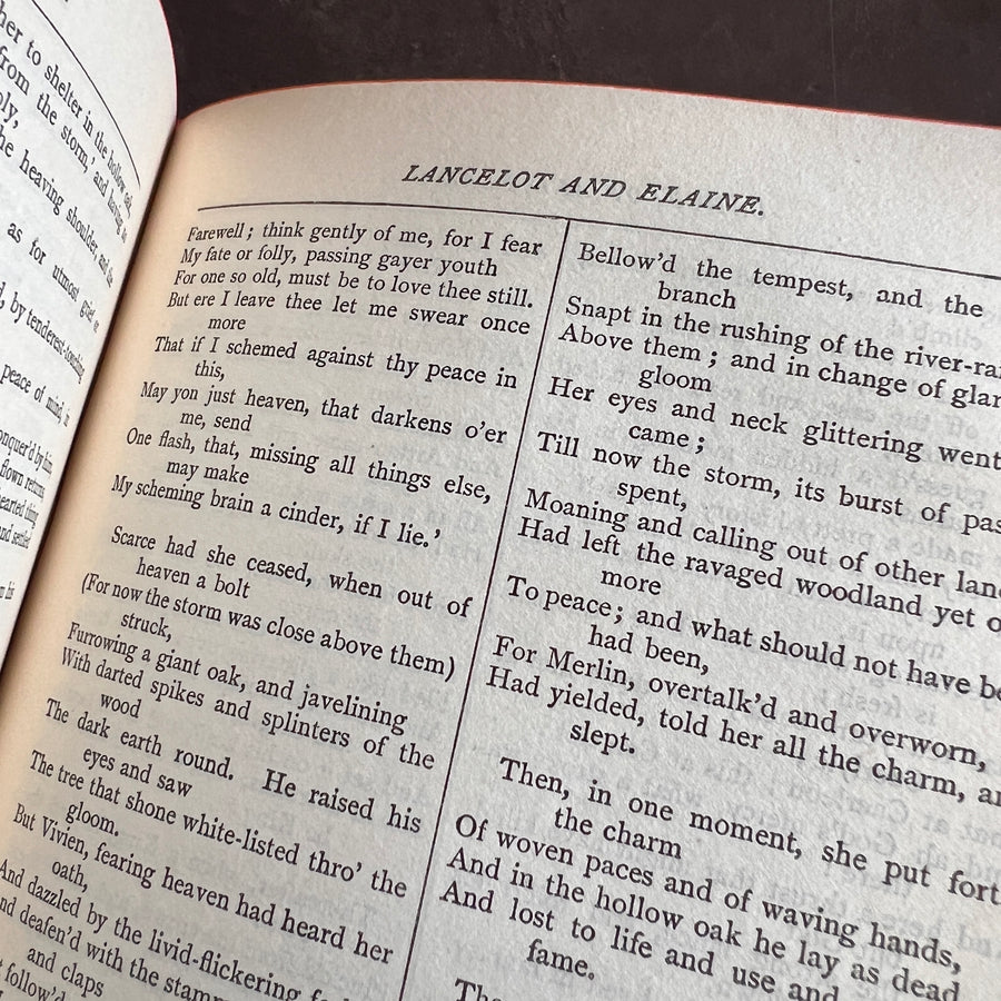 Poetical Works of Alfred Lord Tennyson — The Albion Edition (1902) | Fine Tree Calf Binding with Gilt & Marbled Endpapers