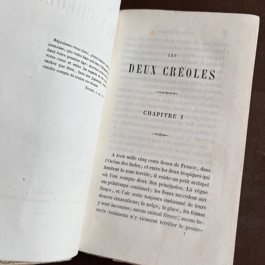 Les Deux Créoles by Mme L. Saunders | 1852 | Illustrated