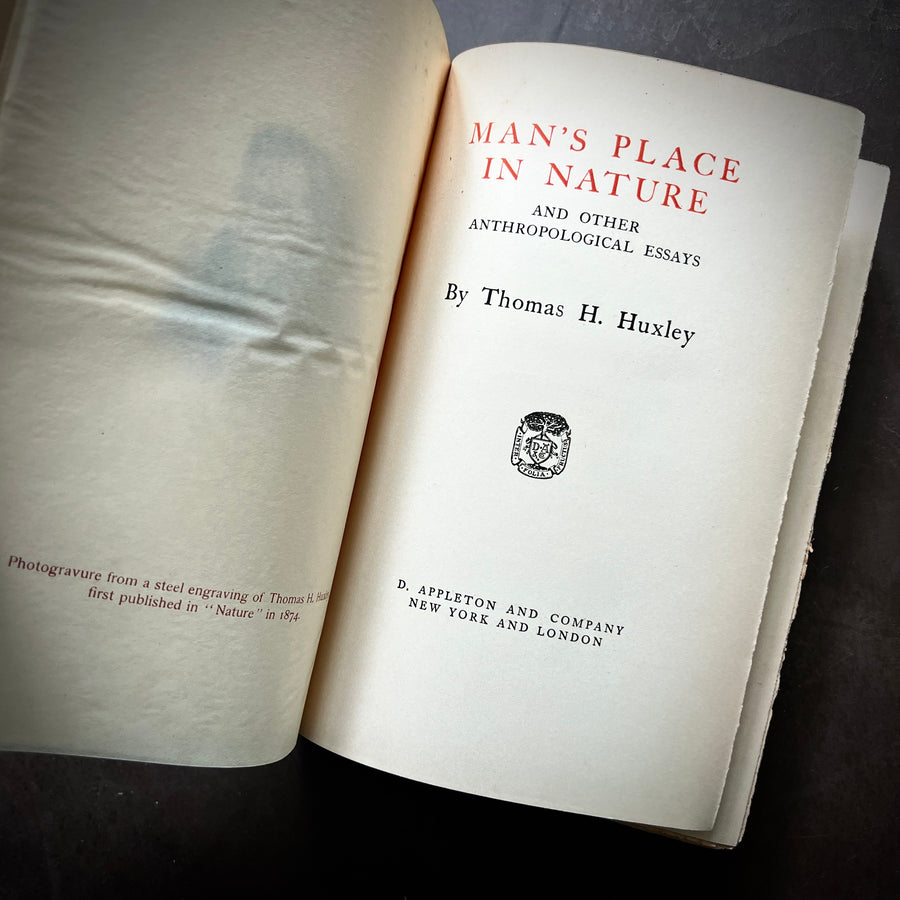 ****RESERVED For Angelica*****.  Thomas H. Huxley’s Man’s Place in Nature and Other Anthropological Essays, Limited Edition