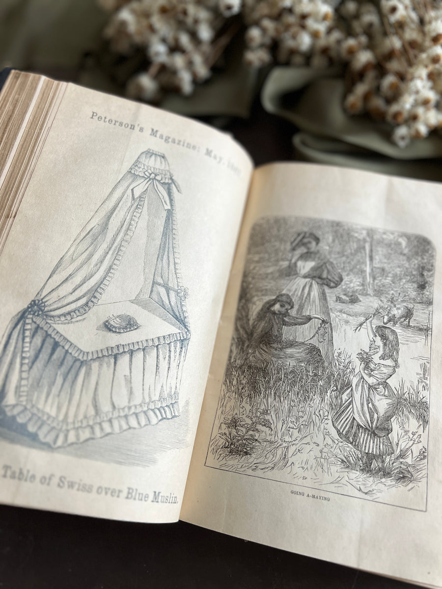 Peterson’s Magazine – 1867 Illustrated Annual Volume | Engravings, Fashion Plates, Needlework Patterns & Sheet Music