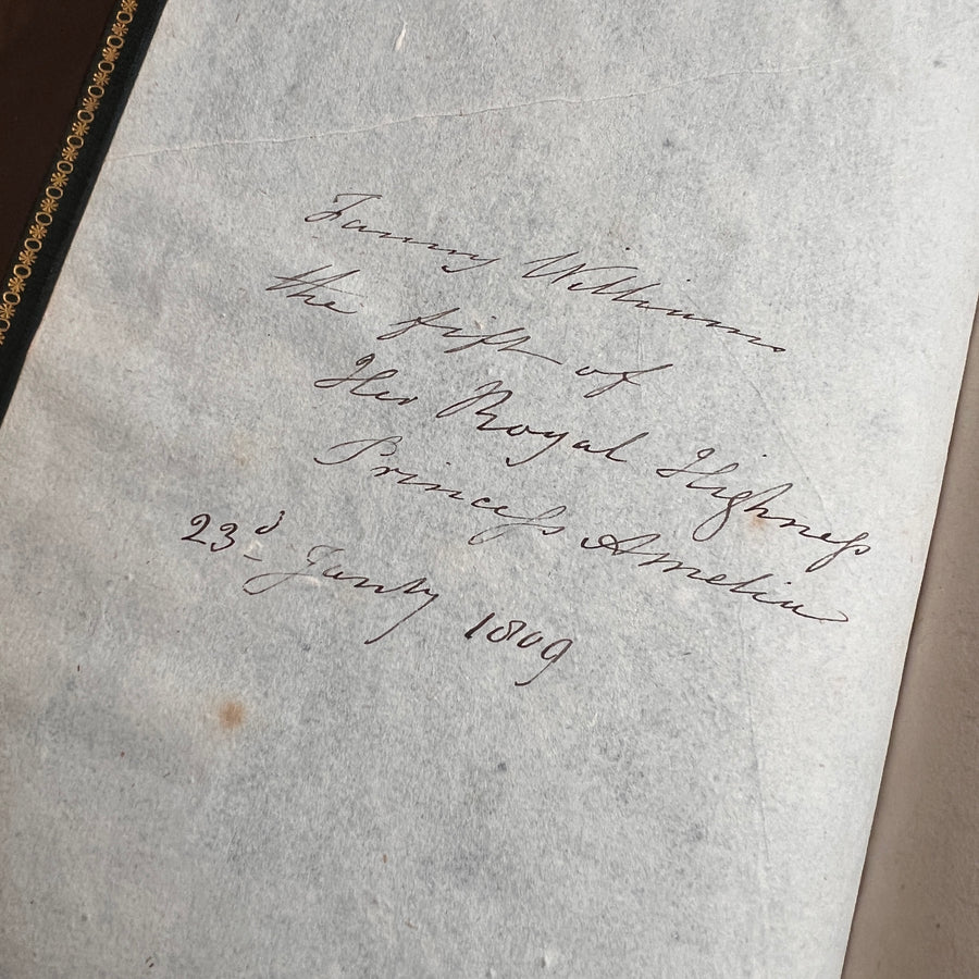 Exercises of Piety by G.J. Zollikofer | Presentation Copy, 1805 | Royal Provenance; Inscribed by Princess Amelia(youngest child of King George III and Queen Charlotte)