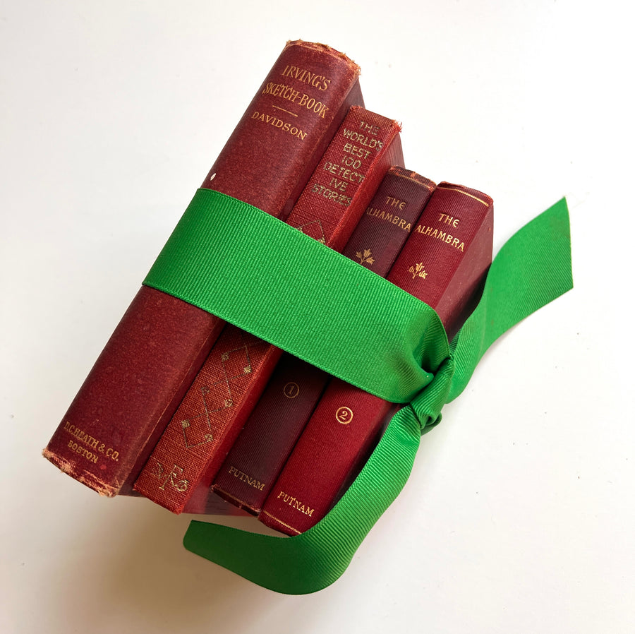 Vintage Holiday Red Book Bundle/Decor