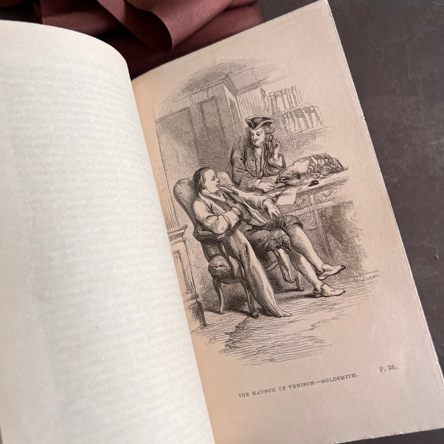 The Poetical Works of Goldsmith, Smollett, Johnson, and Shenstone (1853) — Fine Binding, Full Leather, Gilt Gauffering, Illustrated