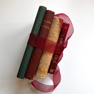 Holiday Book Bundle | Vintage Red, Green and Ivory With Gold Detail
