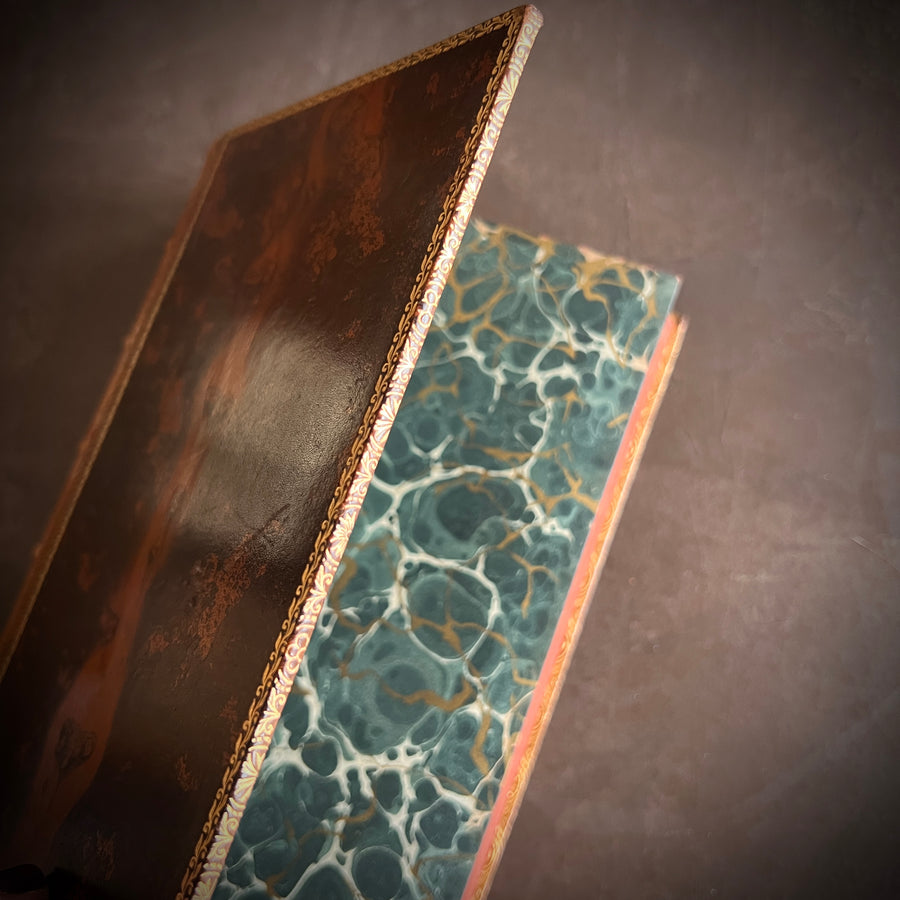 Poetical Works of Alfred Lord Tennyson — The Albion Edition (1902) | Fine Tree Calf Binding with Gilt & Marbled Endpapers