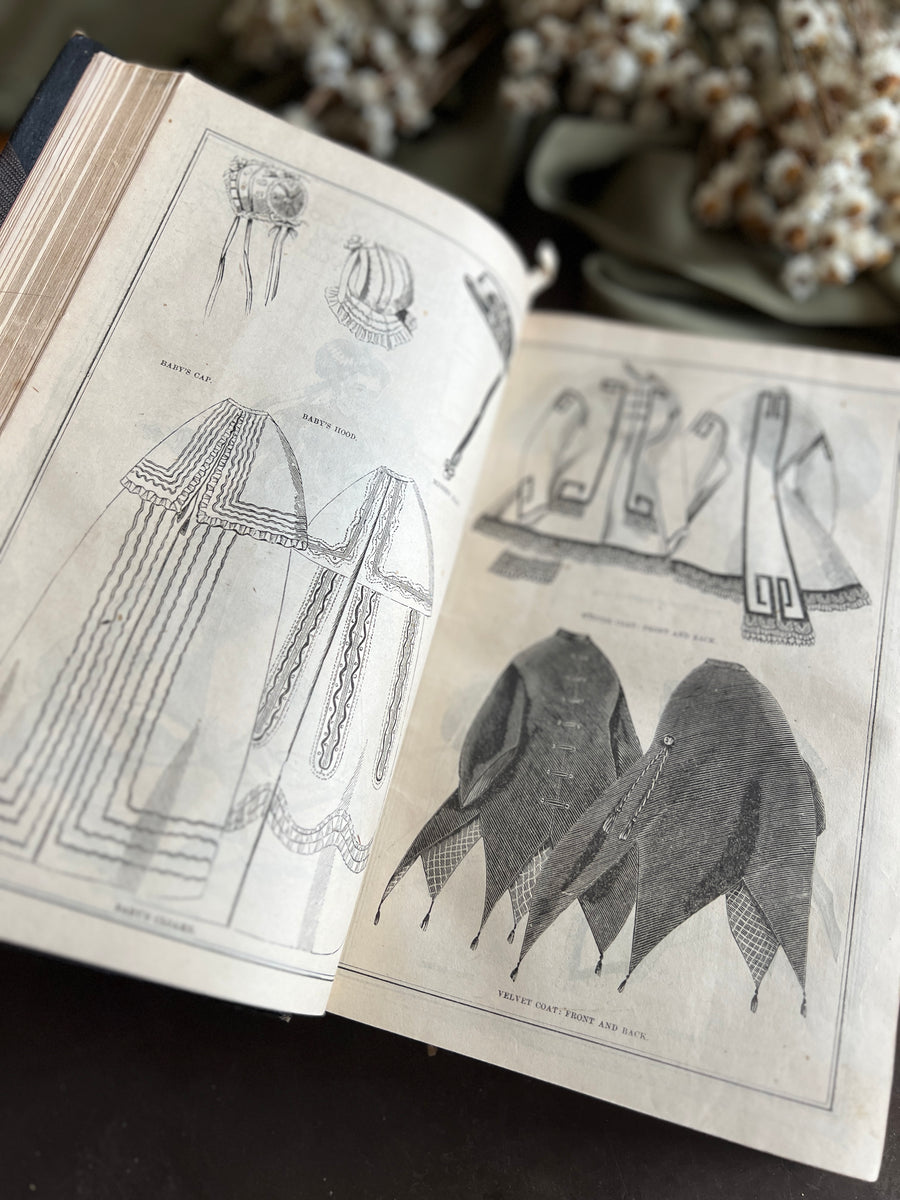 Peterson’s Magazine – 1867 Illustrated Annual Volume | Engravings, Fashion Plates, Needlework Patterns & Sheet Music