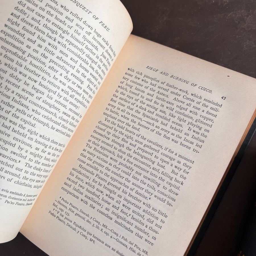 History of the Conquest of Peru by William H. Prescott | 2-Volume Set, Universal Edition (1874)