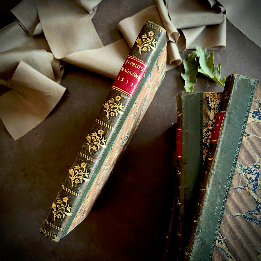 The Floricultural Cabinet and Florist’s Magazine | Fine Binding — Volume for 1835 | Hand-Colored Botanical Plates