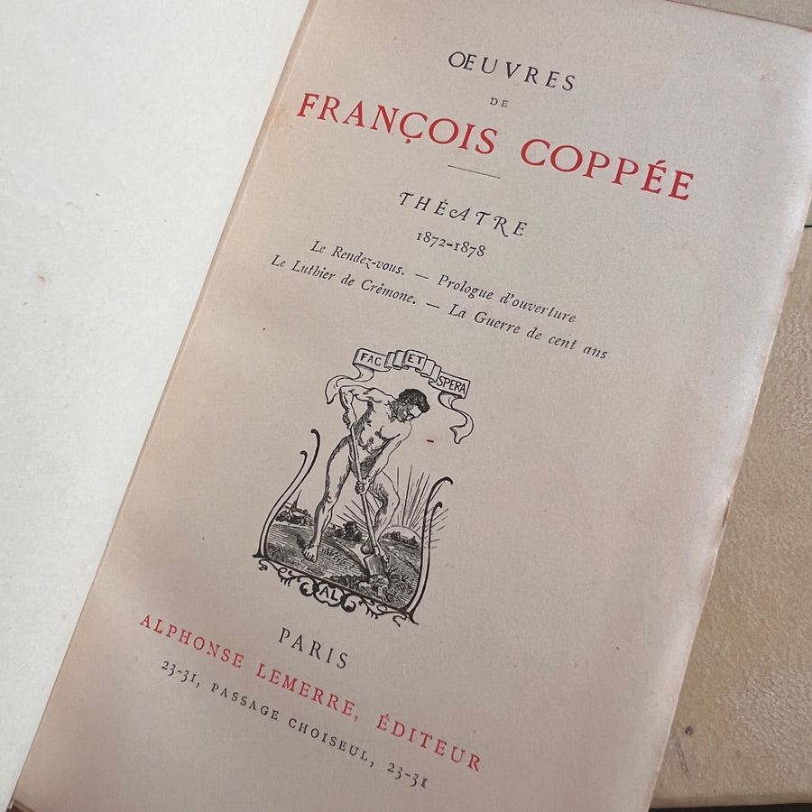 Œuvres de François Coppée | Complete 5-Volume Set in Full Vellum, Limited Edition | 1898