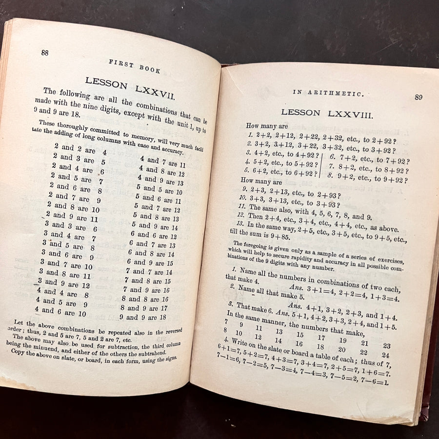 1874 - Robinson’s Shorter Course, First Book of ArIthmetic