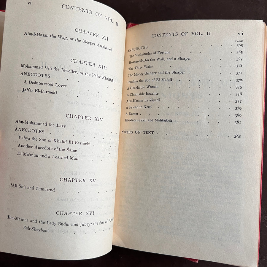 The Arabian Nights’ Entertainment - 2 Volume Set (Bohn’s Popular Library, 1925 & 1928)