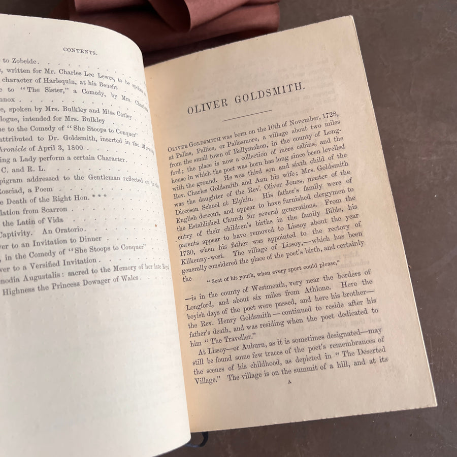 The Poetical Works of Goldsmith, Smollett, Johnson, and Shenstone (1853) — Fine Binding, Full Leather, Gilt Gauffering, Illustrated