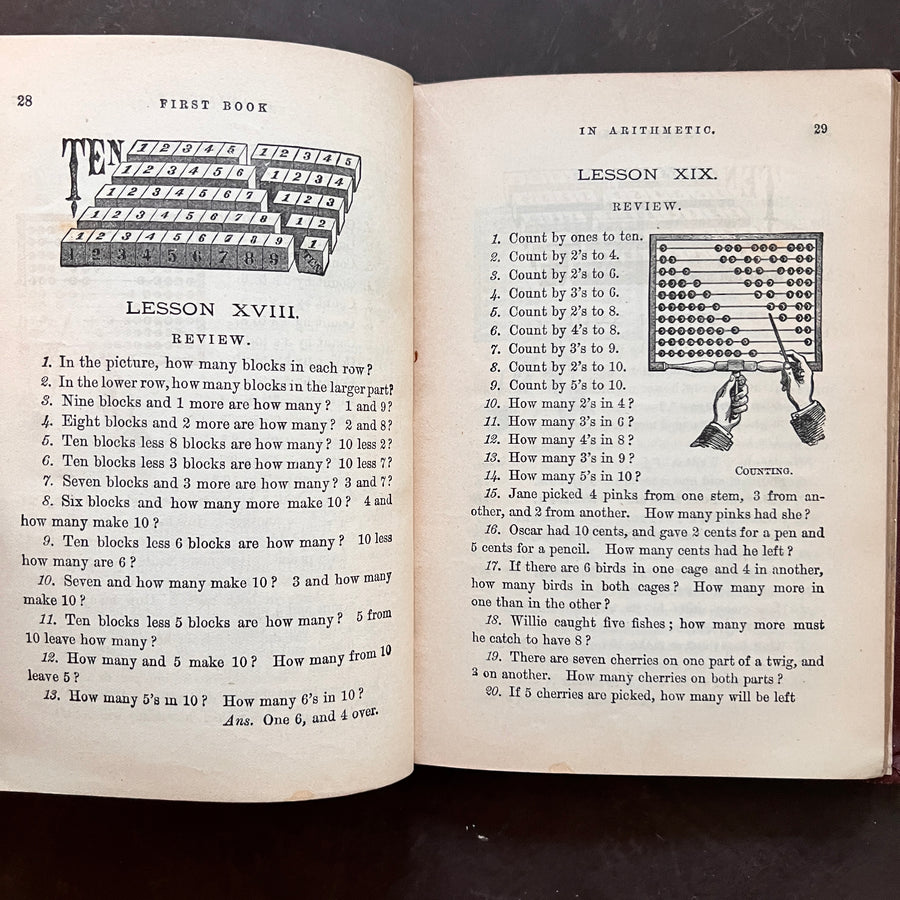 1874 - Robinson’s Shorter Course, First Book of ArIthmetic