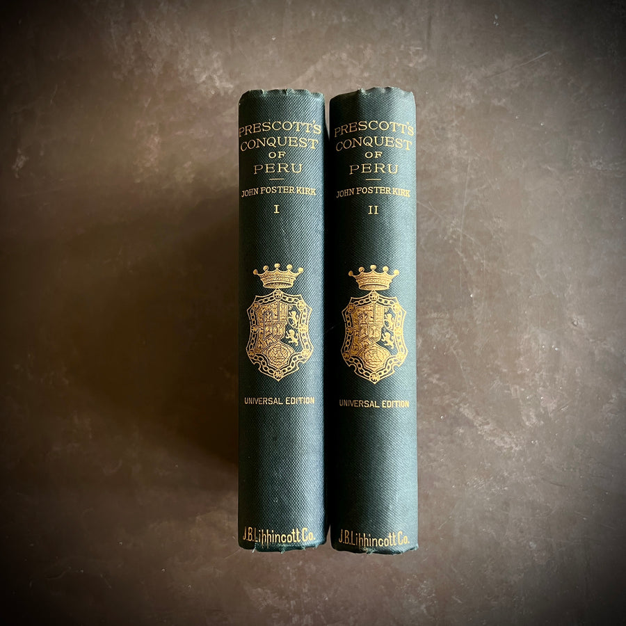 History of the Conquest of Peru by William H. Prescott | 2-Volume Set, Universal Edition (1874)