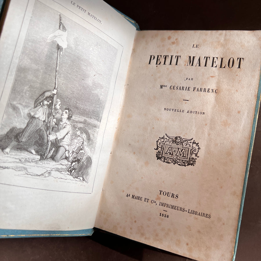 Le Petit Matelot by Césarie Farrenc (1858) – French Cartonnage Romantique Binding by Mame et Cie, Tours