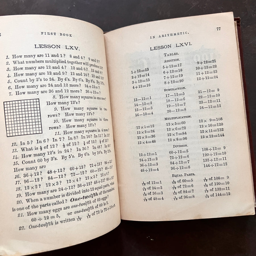 1874 - Robinson’s Shorter Course, First Book of ArIthmetic