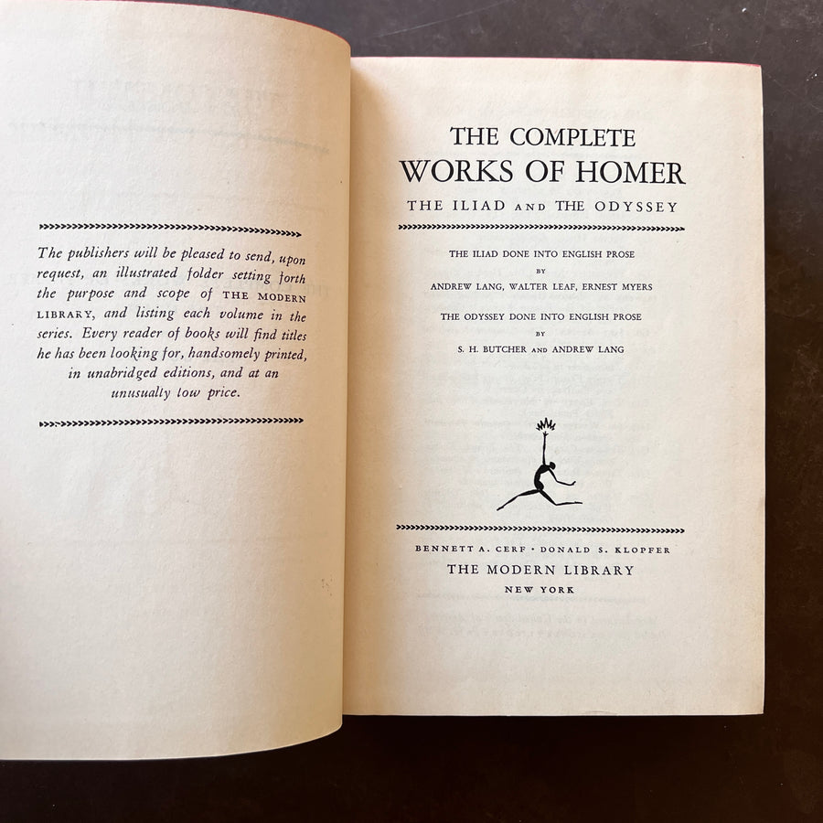 The Complete Works of Homer; The Iliad and The Odyssey