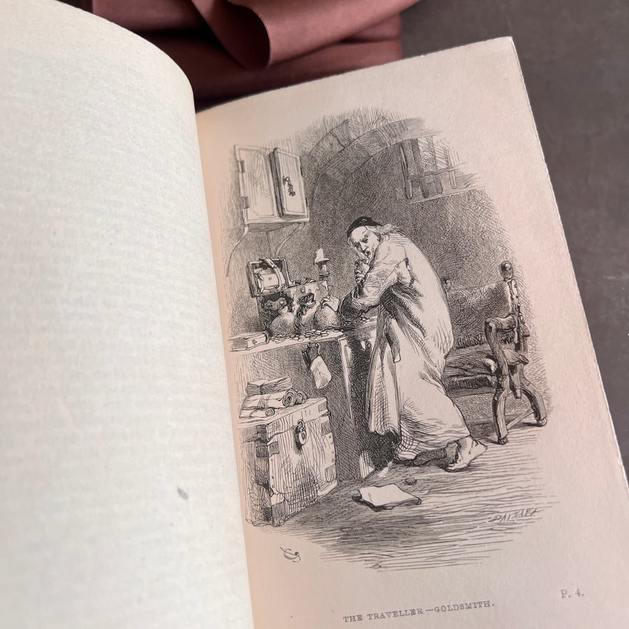 The Poetical Works of Goldsmith, Smollett, Johnson, and Shenstone (1853) — Fine Binding, Full Leather, Gilt Gauffering, Illustrated