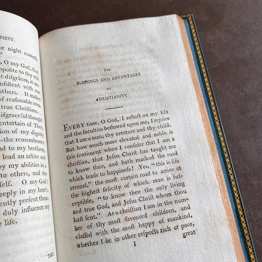 Exercises of Piety by G.J. Zollikofer | Presentation Copy, 1805 | Royal Provenance; Inscribed by Princess Amelia(youngest child of King George III and Queen Charlotte)