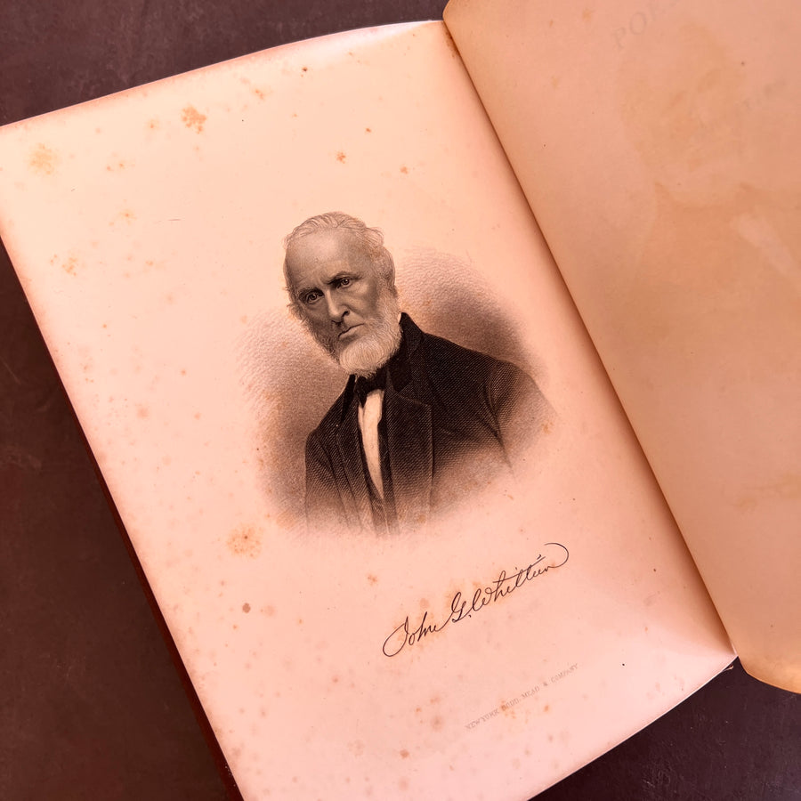 c.1880 - Poems By John G. Whittier (+ newspaper clippings from the late 1800s on his funeral, poetry and more)