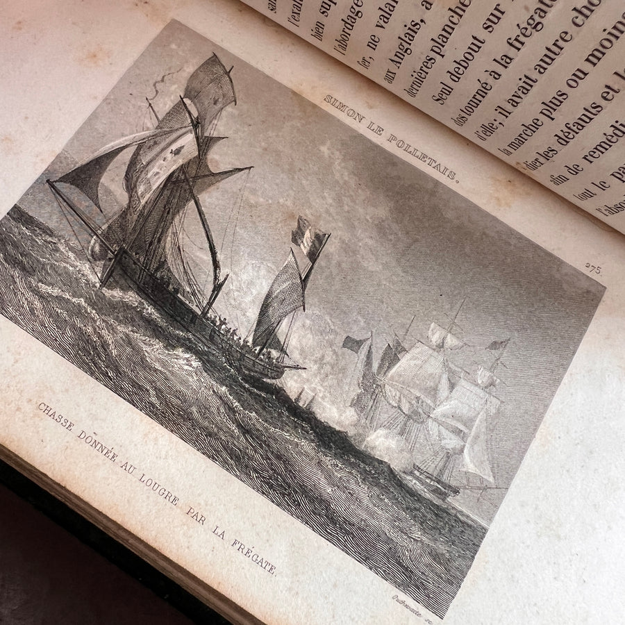Simon le Polletais: Esquisses de Moeurs Maritimes | 1856 Third Edition | Gilt-Decorated Pride Binding